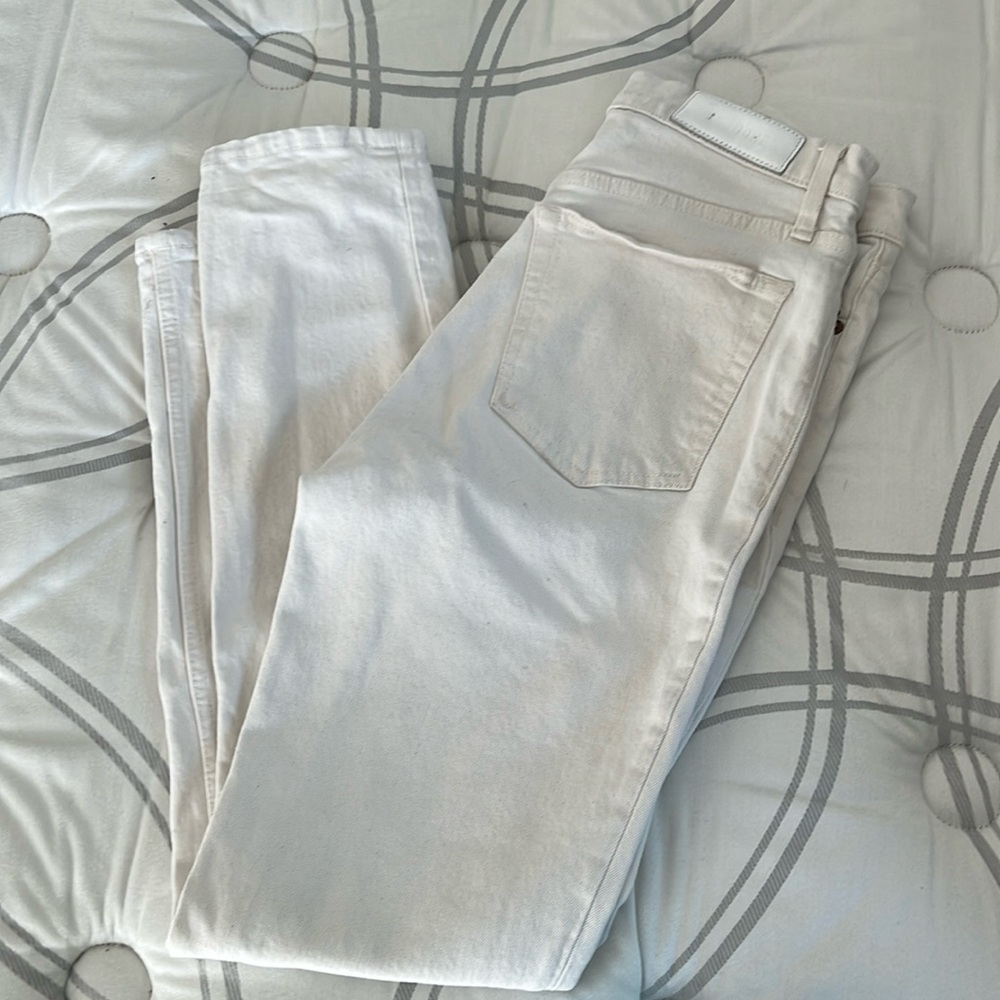Re Done skinny button fly white denim some stretch